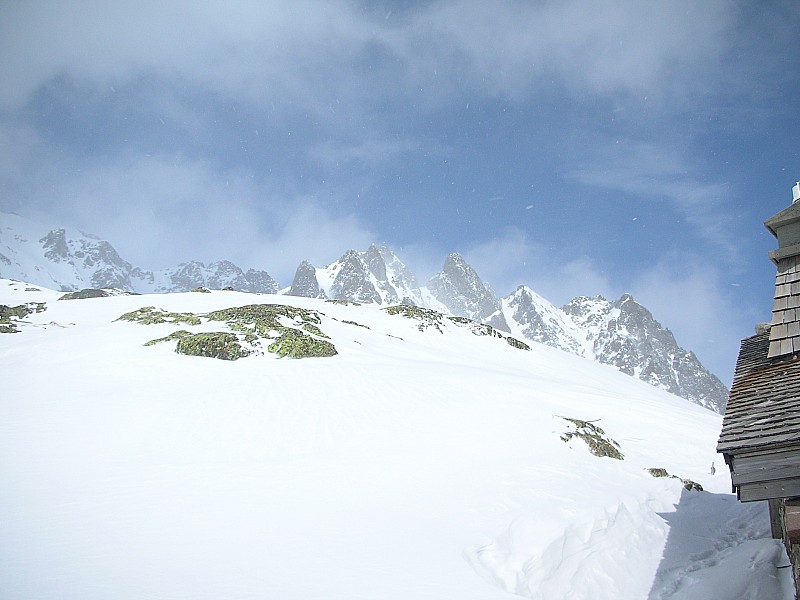 Aiguilles Rouges : Vue de la buvette du Lac Blanc !