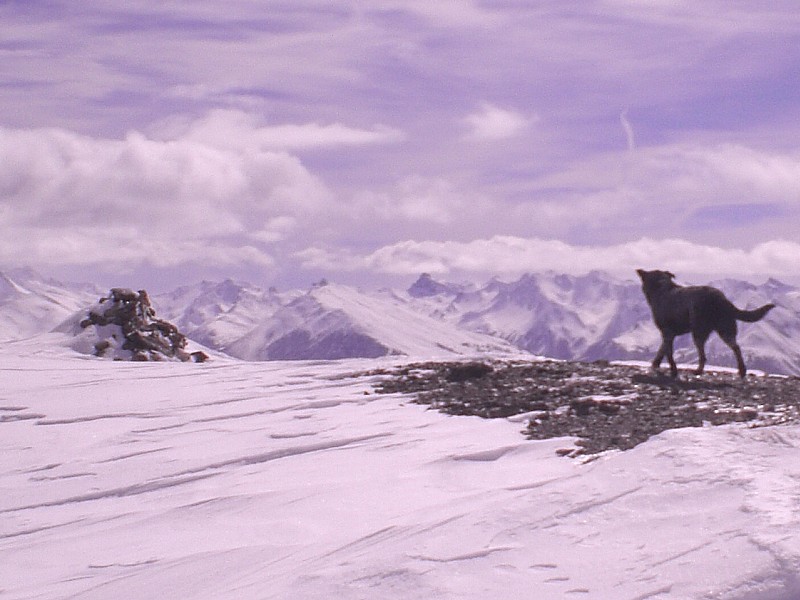 Clot la Cime : L'arrivée au sommet.
Les nuages se pointent à l'horizon.