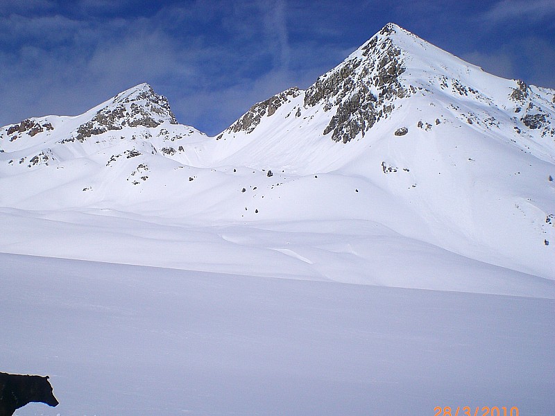 Clot la Cime : Au retour, pas de trace sur les Peygus ni vers la Roya.