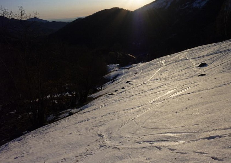 Vallon de Rocciavre : Ca chausse a 1050...