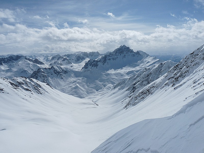 Combe du Goléon : Vue depuis le col, direction Galibier