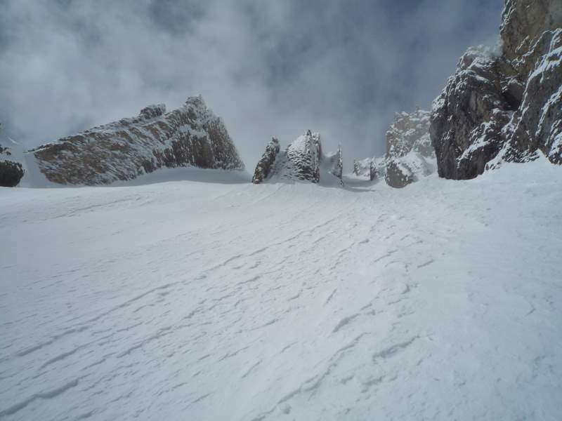 Dent de Barme : Les 2 couloirs en bonne neige