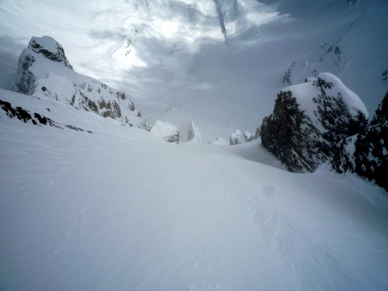 Dent de Barme : Le couloir de droite
