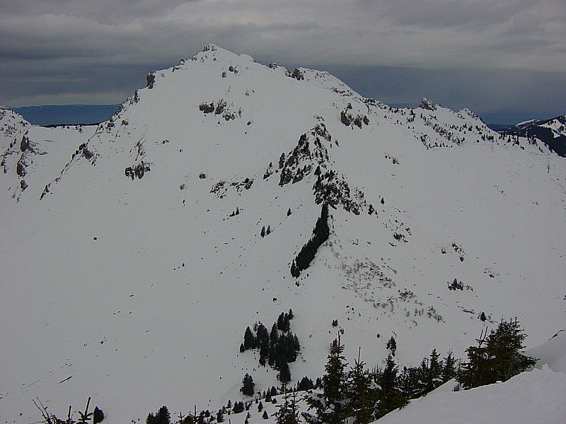 La face sud de Chalune : Vue du sommet d'Uble