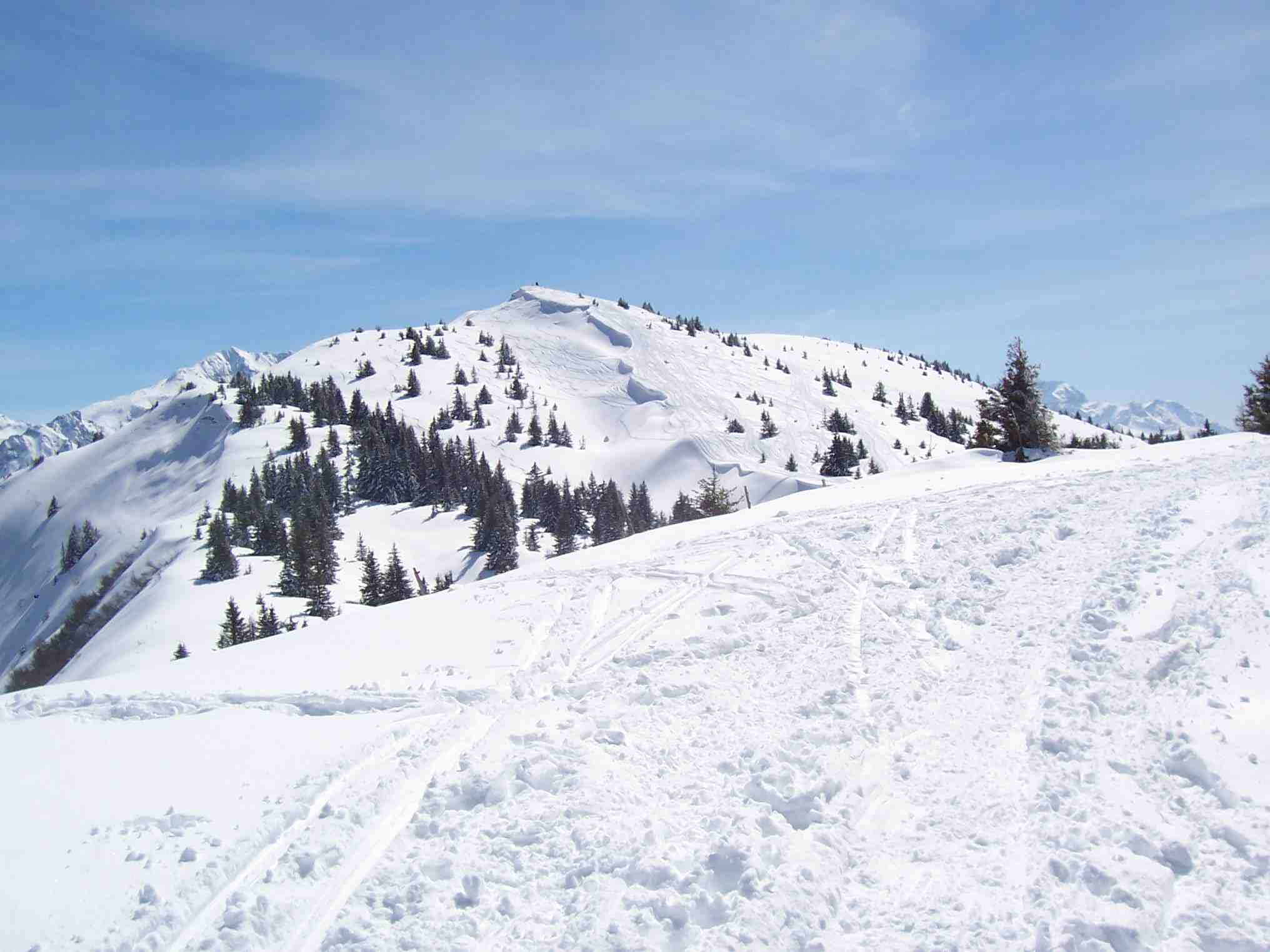 Avant le sommet : Avant le sommet (ce n'est pas encore celui-là!), la neige est présente en masse !
