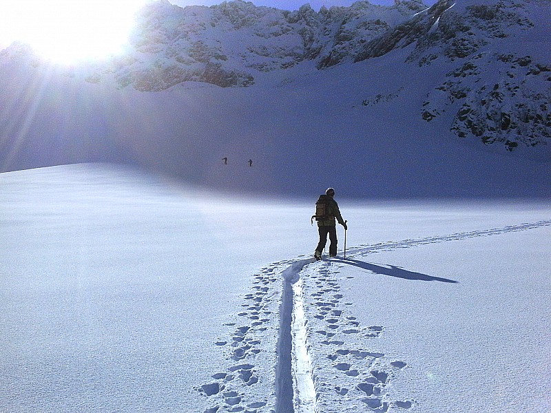 Entrée dans la glacière : Au dessus du refuge