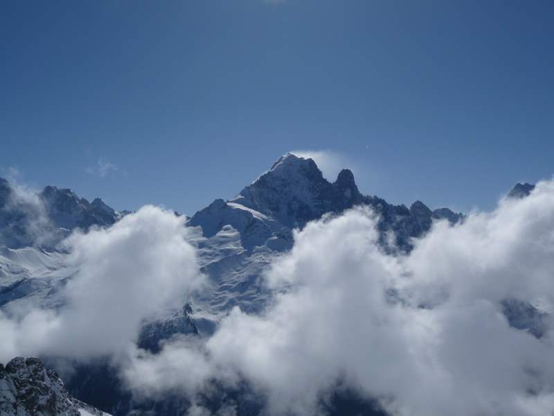 Aiguille Verte : Dans la montée au col des Crochues...