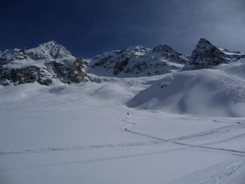 Vallon de Bérard : Du très bon ski encore sous le Belvédère