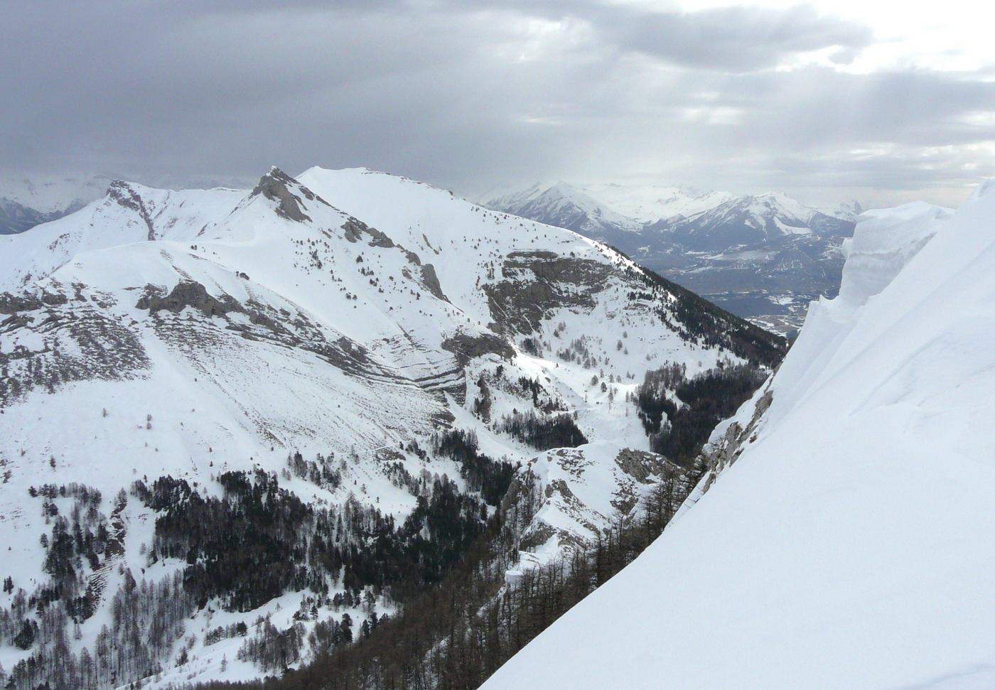 col de  Chabanottes : sous la montagne de Chaudun