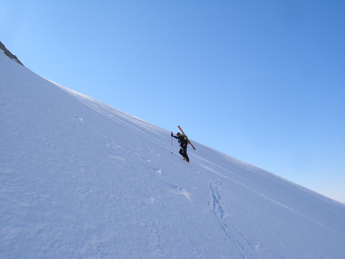 sur l'epaule ouest : aprés le couloir