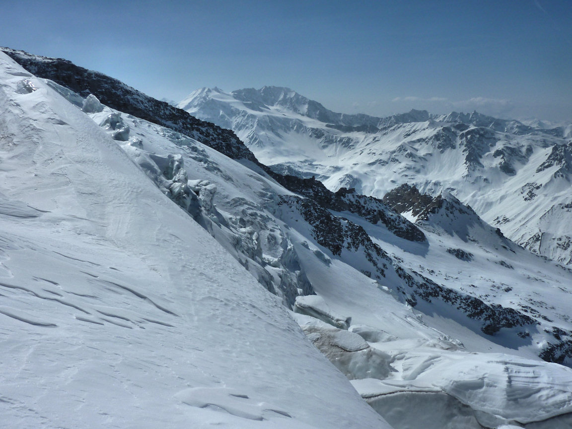 Glacier du Génépy : Ou se trouve le passage repéré lors de la montée ?