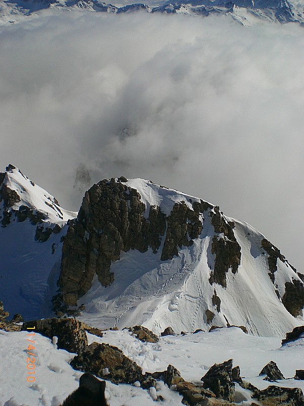 Pic de la Moulinière : Le col vu depuis le sommet.