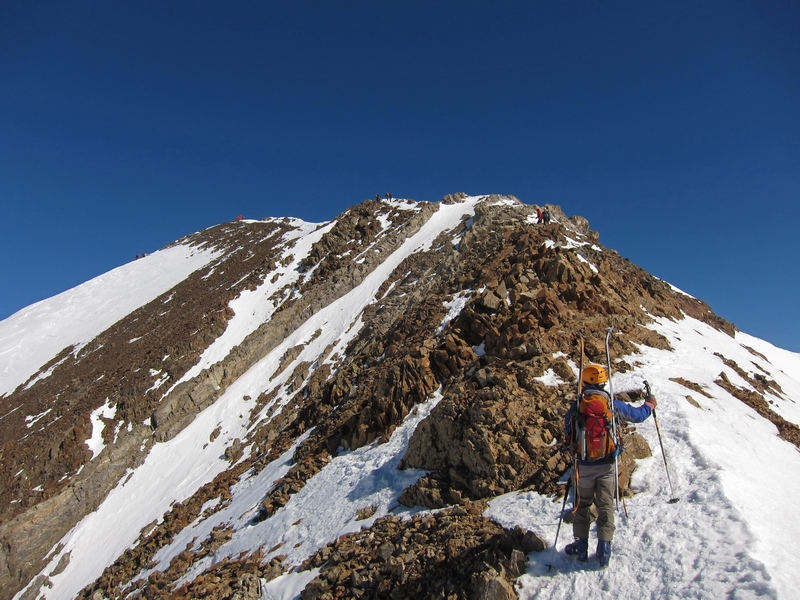 Arête S des Posets : non loin du sommet