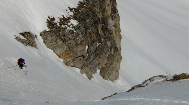 Vers le Vallon du Peyron : Joli ptit couloir