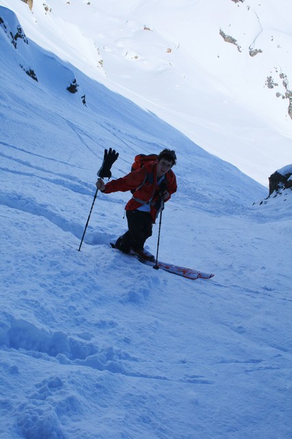 Le haut du cône : Guillaume en finit avec la montée à skis