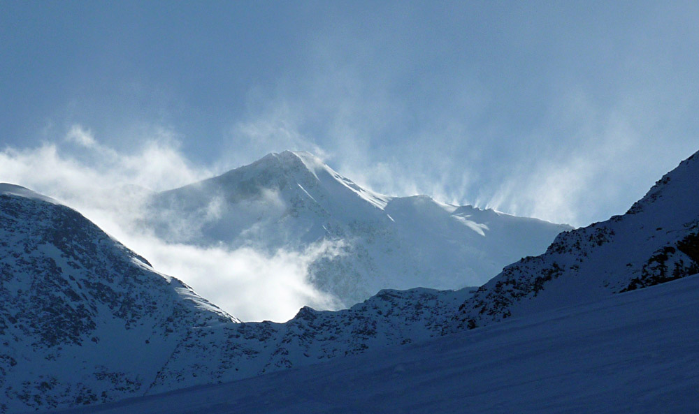 Dômes de Miage : Coup de foehn sur le Mt Blanc.