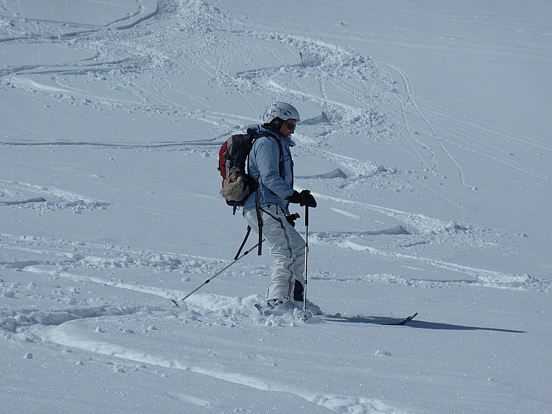 Mont Fourchon : Bonne neige dans le haut de la Combe Est
