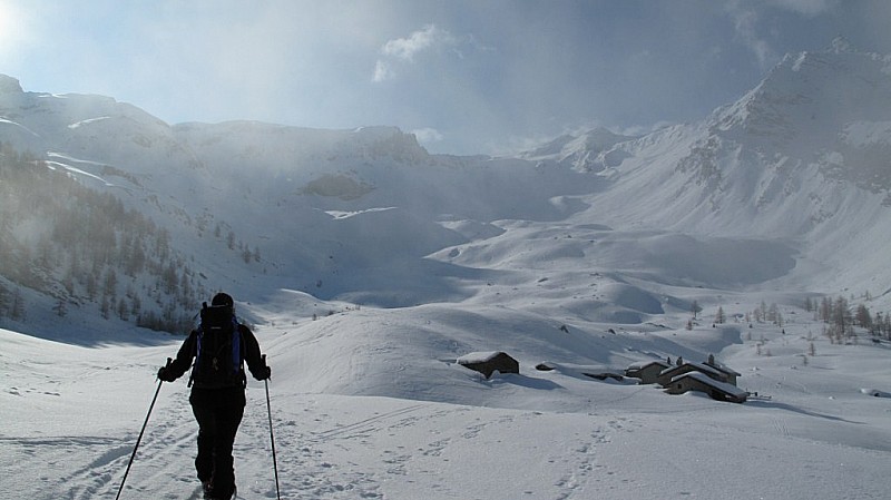 Départ de la combe : Le soleil améliore la motivation