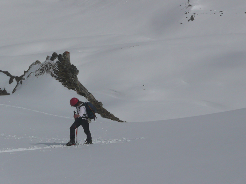 Couloir de la Riche : Arrivée au sommet