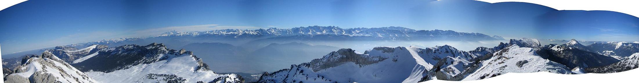 Panorama lances de malissard : vue du sommet