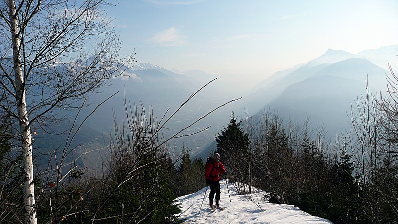 Sortie loose du matin ... : ... jusque là, skis aux pieds !