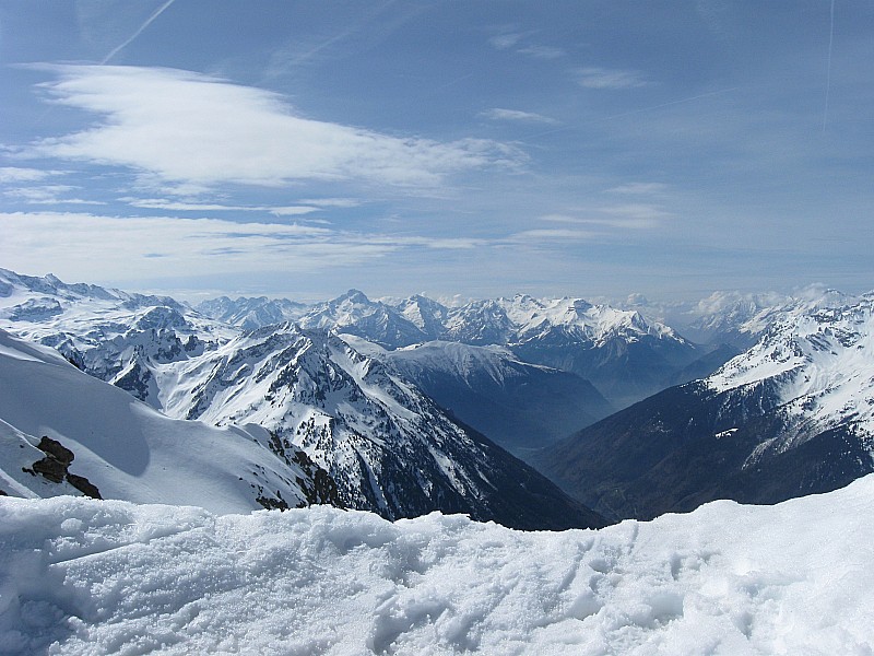 Au dessus d'Allemont : Vue du sommet / Alpes d'Huez- Ecrins-Taillefer-Pic de Belledonne