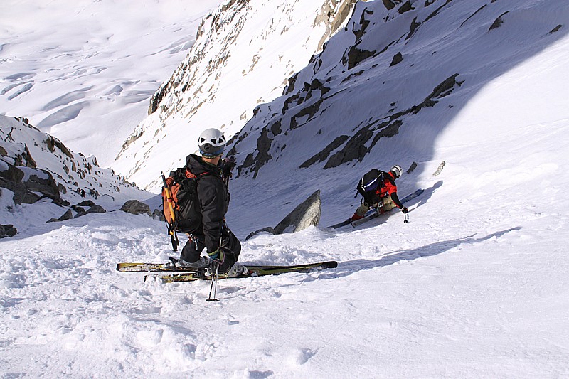 Départ du couloir : Les Espagnols dans le départ, ce n'est pas du gros freeride...