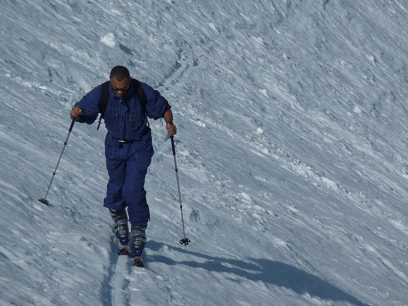 Tête Pelouse : Eric concentré dans la dernière montée avant le sommet