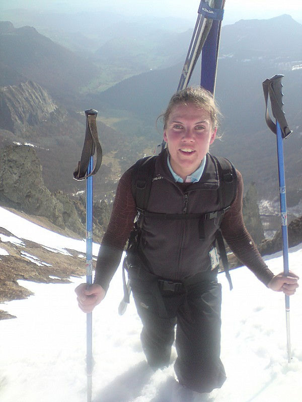 Couloir du Moine : Je me dépouille, elle transpire à peine...