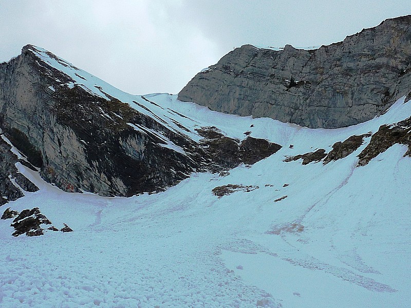 Aig. des Calvaires couloir N : Vue d'ensemble du couloir