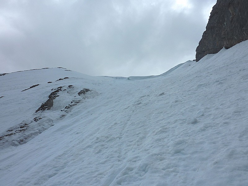 Aig. des Calvaires couloir N : Haut du couloir