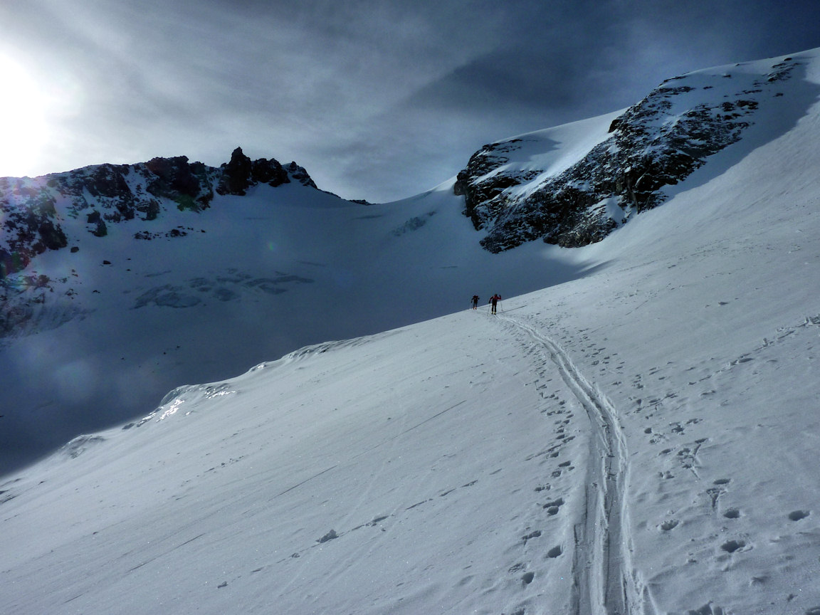 Glacier du Grand Col : La glace n'est jamais très loin.