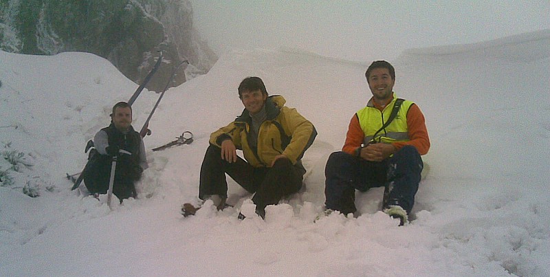 Brêche de Roland : Nous, devant la corniche en haut de la brêche de Roland!