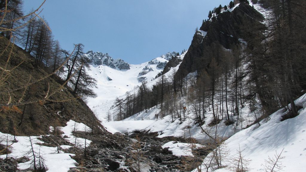 La vallée du Cristallin : Ici qualité de la neige variable