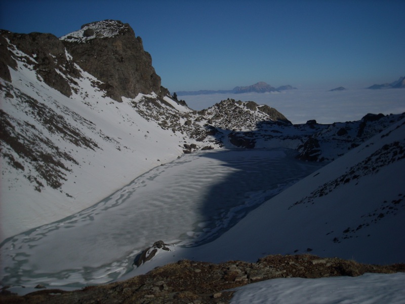 lac du Crozet : encore gelé