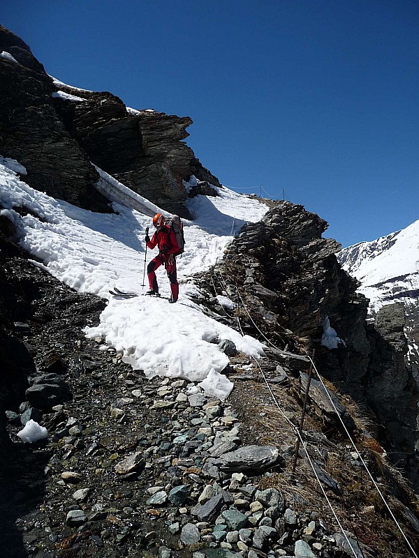descente directe sur zinal : ça passe bien !
