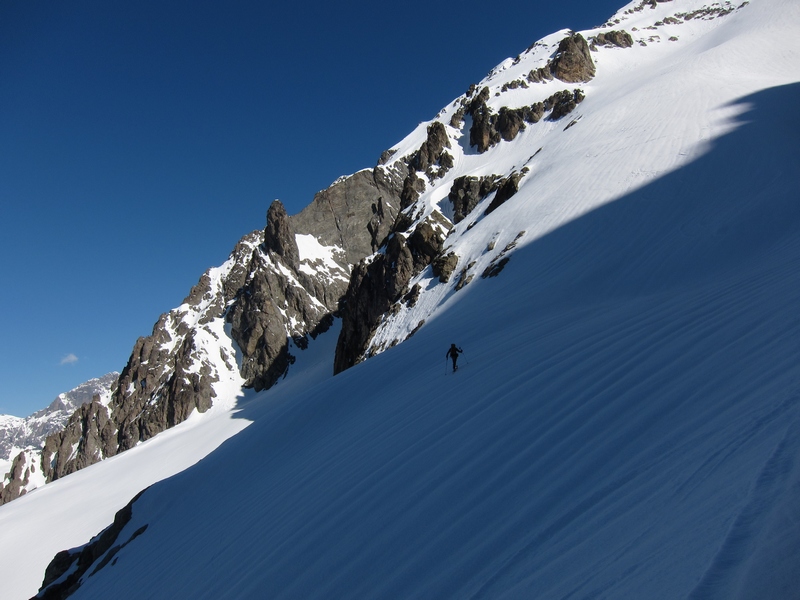 Glacier des Aupillous : très beau final