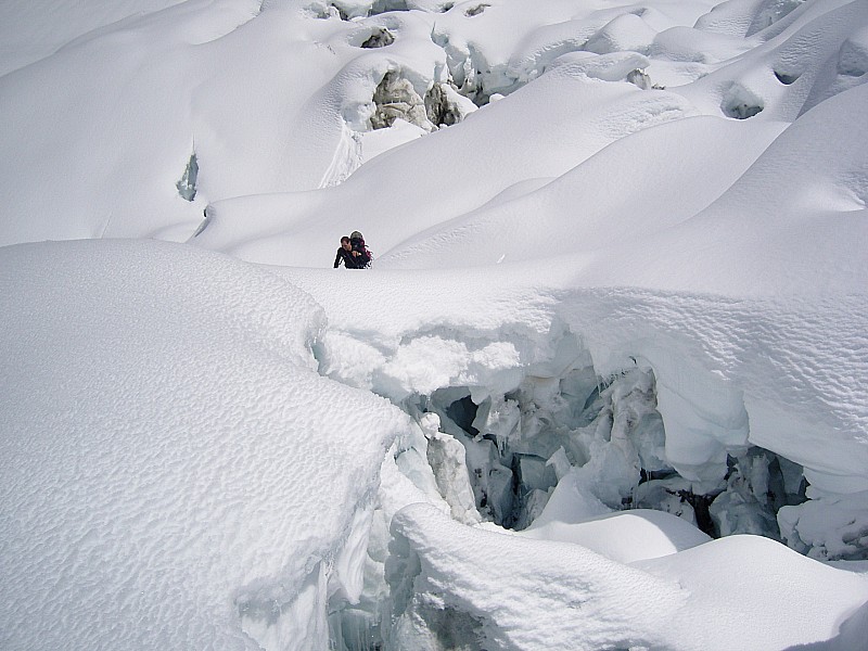 Glacier des bossons : Attention aux labyrinthes