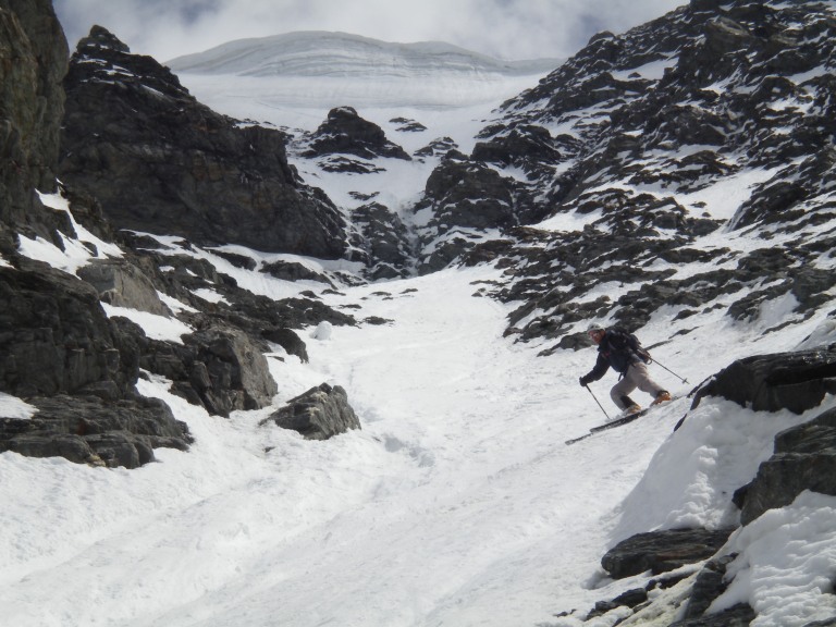 Dôme des nants : Dans le couloir parallèle pour finir avant de rejoindre le WNW !
