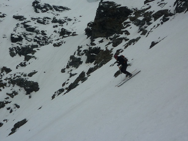 Descente : Puis c'est grand large dans les pentes médianes (ouais, sans soleil...)