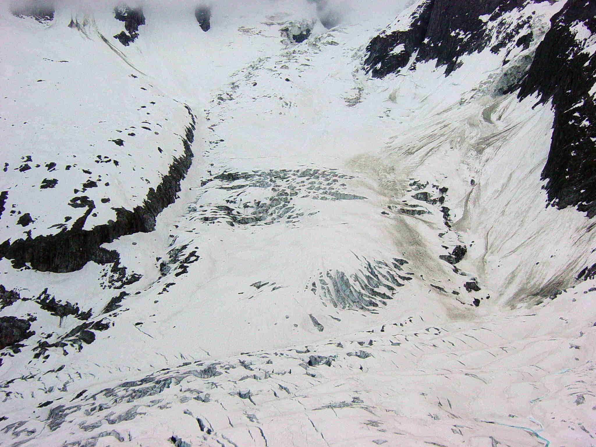 glacier des périades : le dimanche matin avant le départ avec un peu plus de lumière