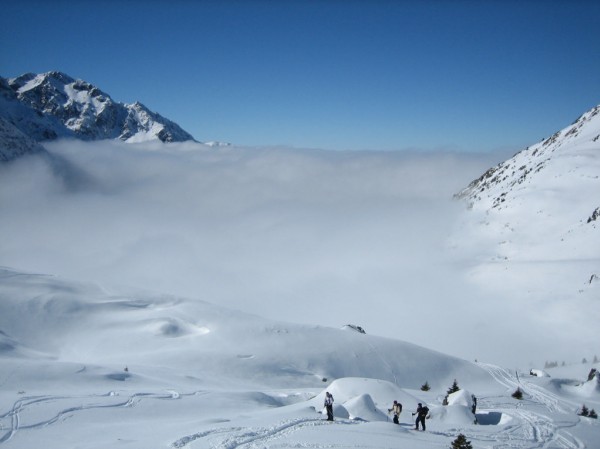 montée à l'aigleton : En montant à l'Aigleton, au dessus des nuages