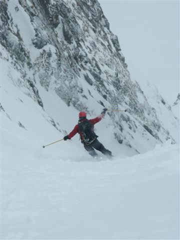 Rochers de la Barme : Justin au départ du coudé.