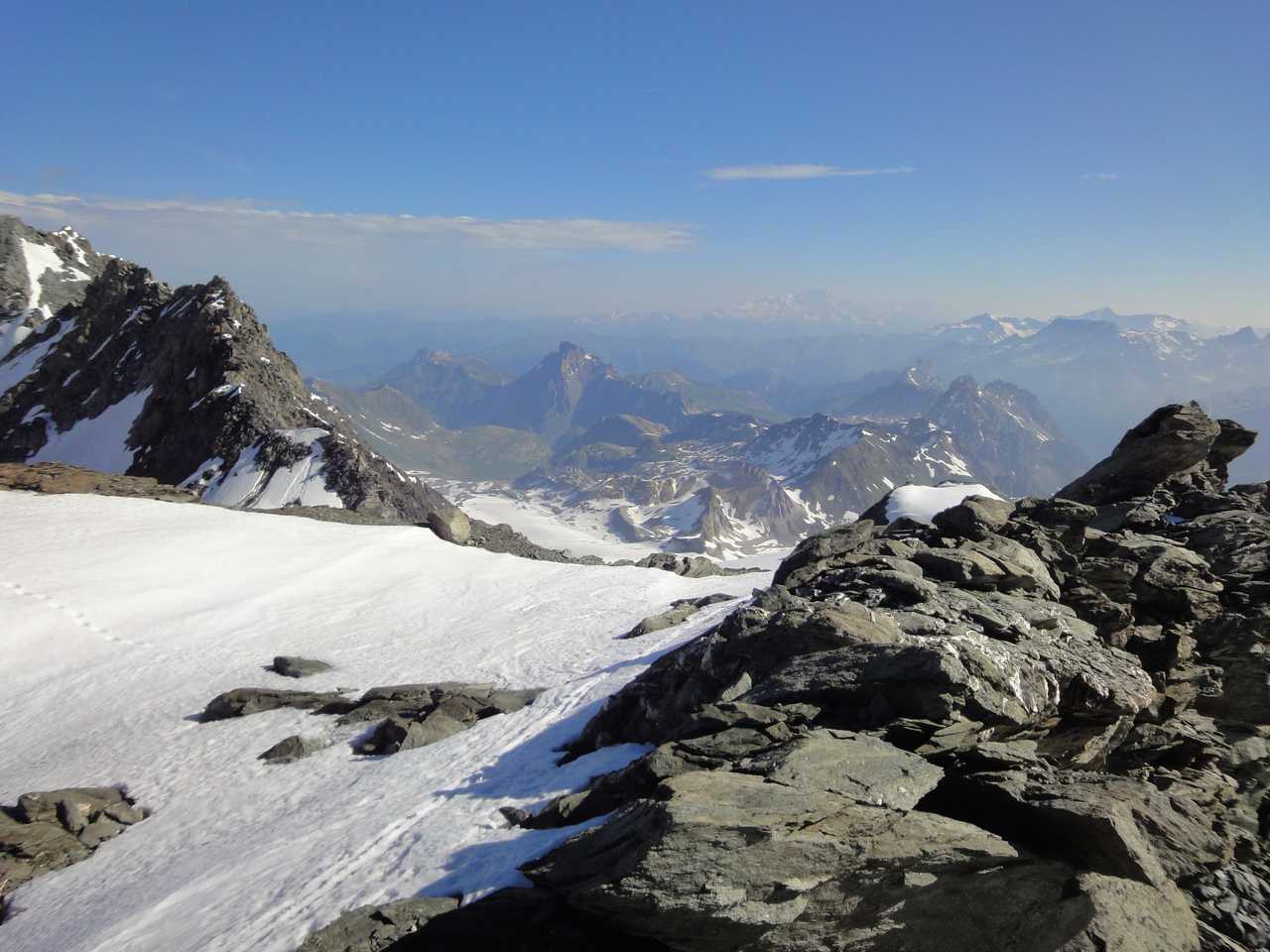 Mont de Gébroulaz : Le Mont Blanc, la Tarentaise...