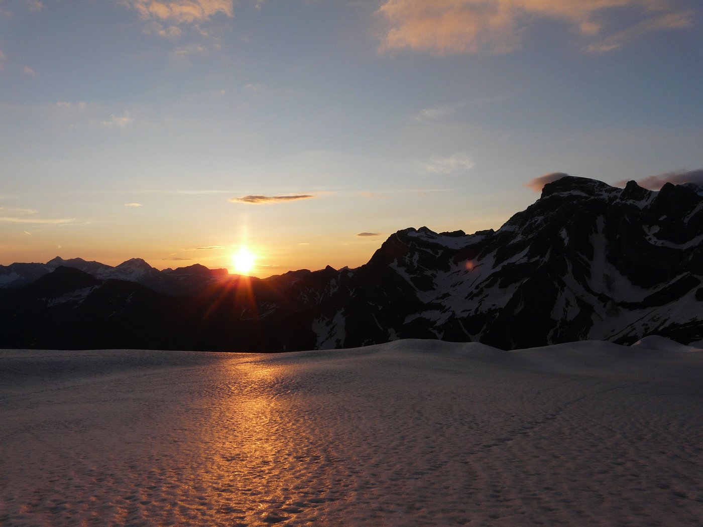 Partie supérieur : du glacier du casque