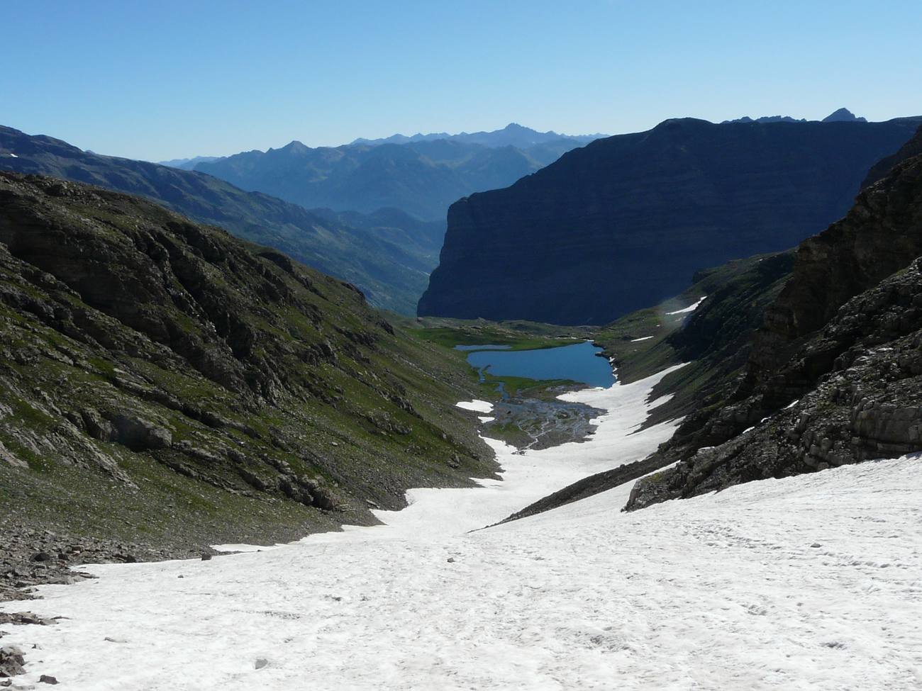 Dernière ligne : droite vers le lac