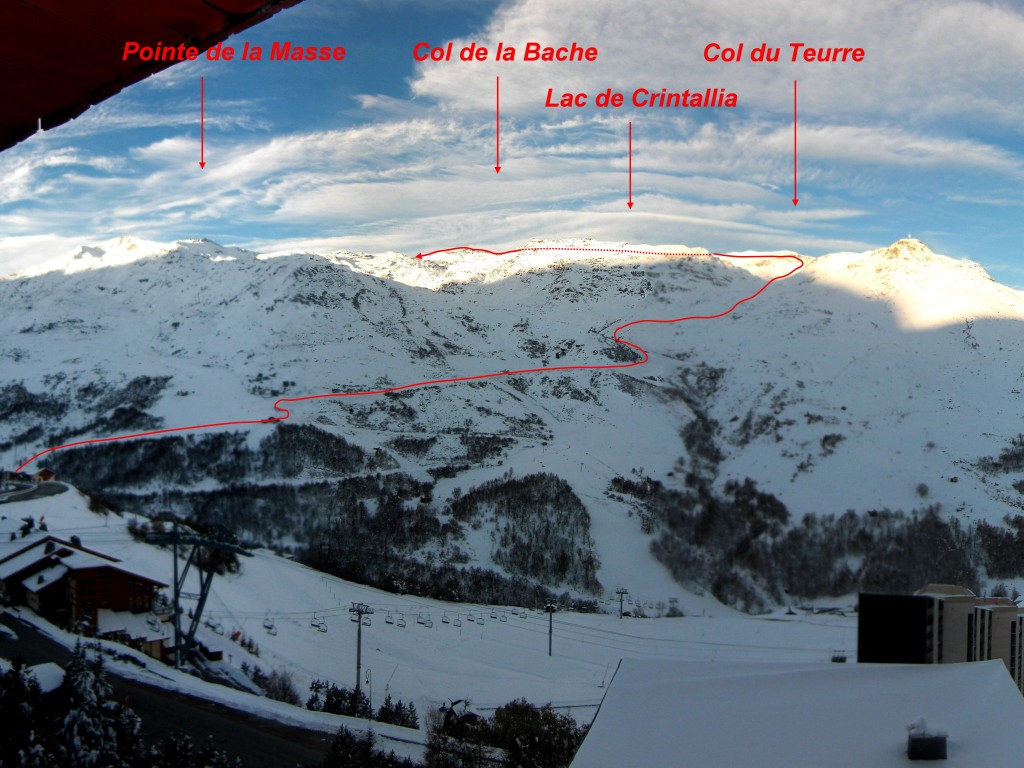 Itinéraire : Vue depuis les Menuires