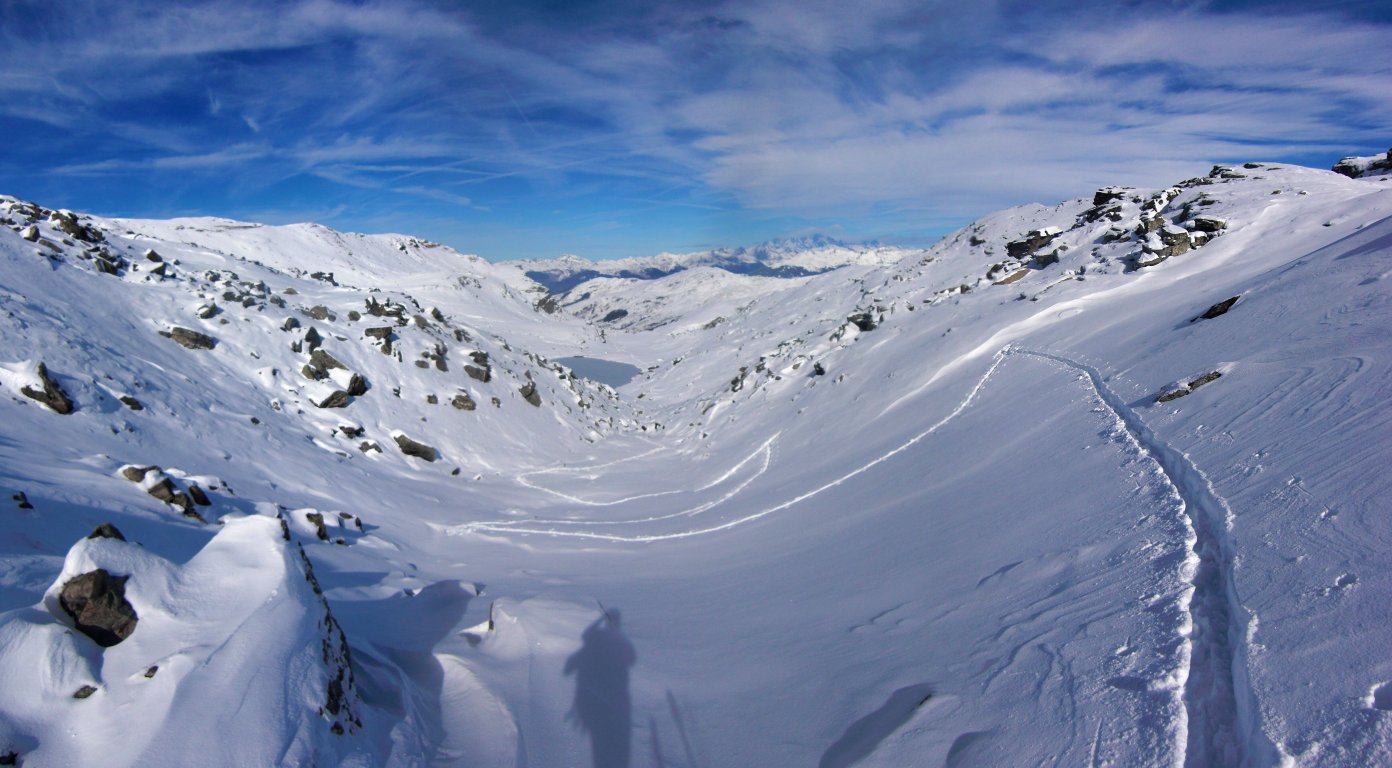 La trace : Le vallon au dessus du lac de Crintallia