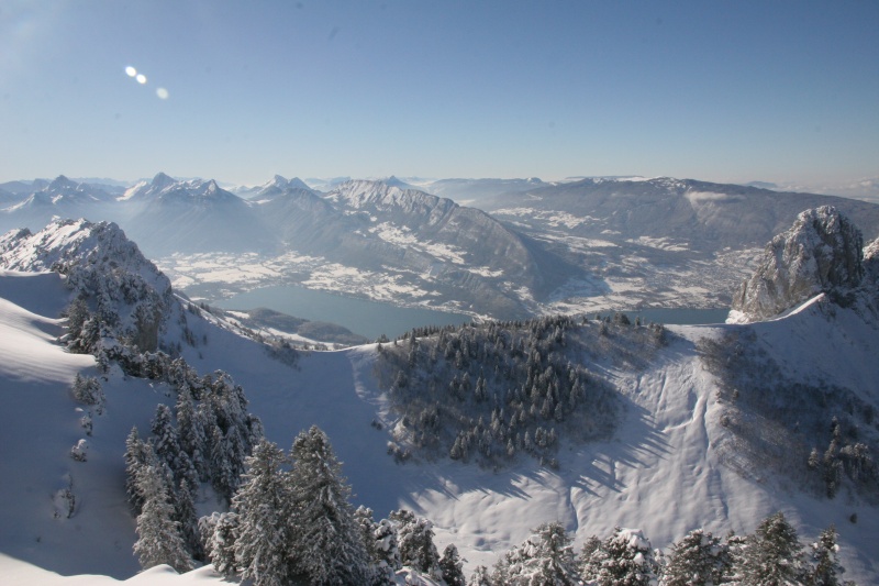 les Bauges et le lac d'Annecy : depuis le sommet