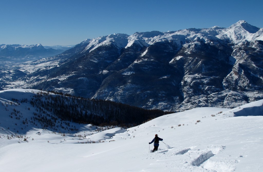 Descente depuis la Platte
